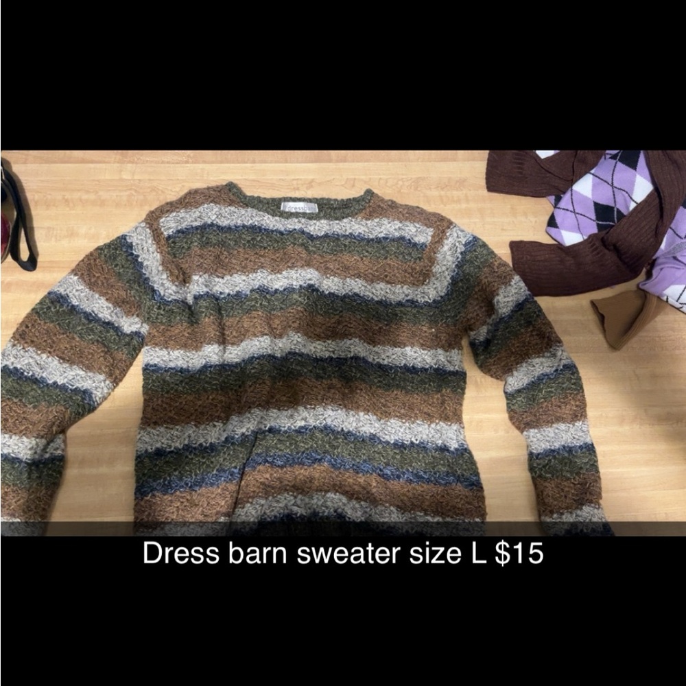 Dress barn large loose fitting comfortable sweater